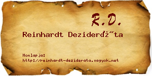 Reinhardt Dezideráta névjegykártya